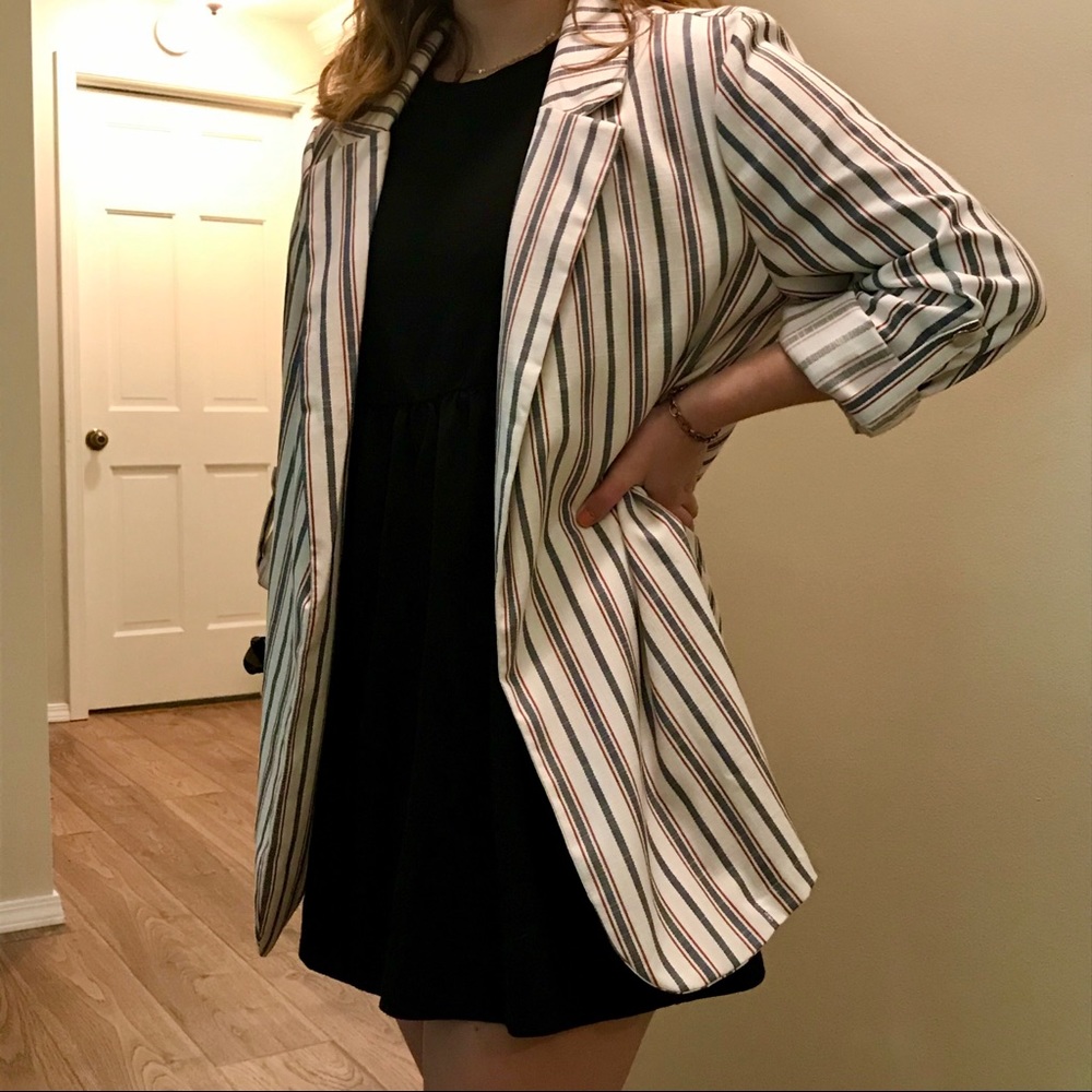 Red White and Blue Blazer/ Light Jacket